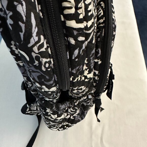 Vera Bradley Black and White Patterned Backpack - Picture 5 of 7